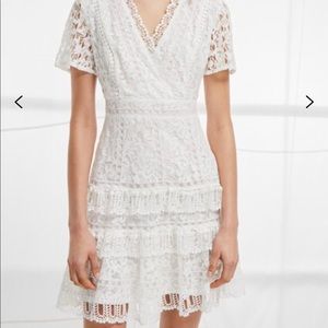 French Connection Lace Ruffle Dress